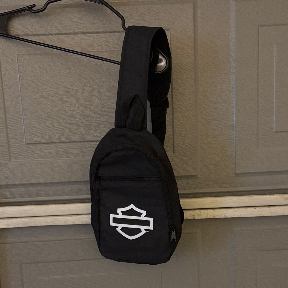 Harley-Davidson Black Belt Bag with White Logo